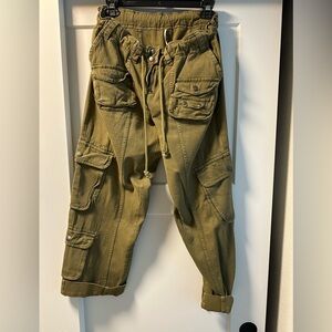 Green Free People Cargo Pants